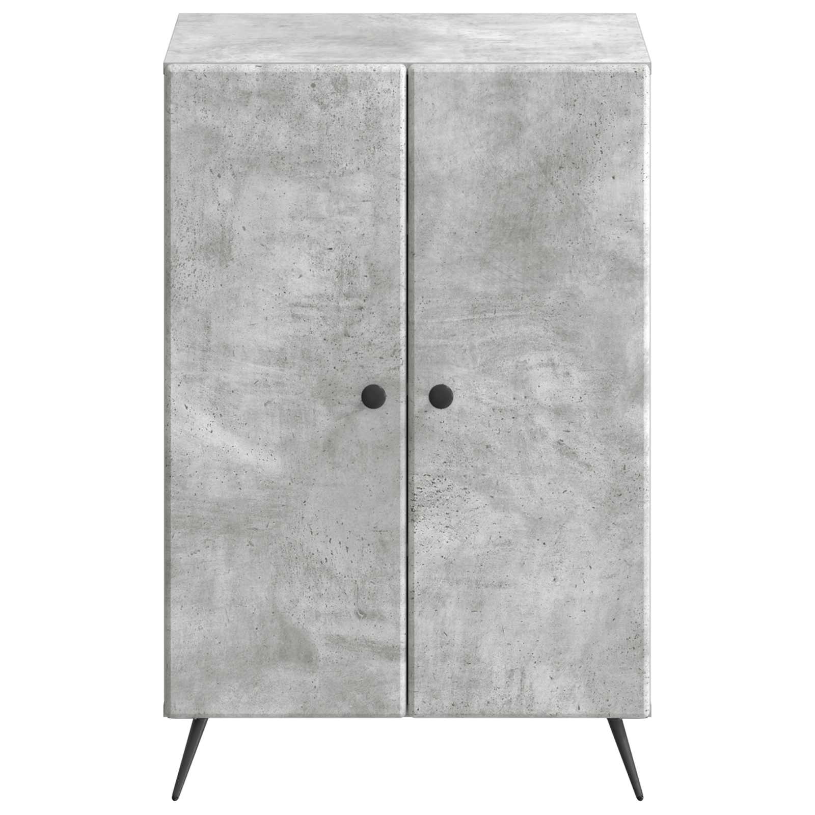 Schoenenkast BREDA 59,5 x 39,5 x 90 cm Bewerkt hout Betongrijs