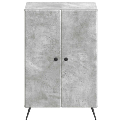 Schoenenkast BREDA 59,5 x 39,5 x 90 cm Bewerkt hout Betongrijs