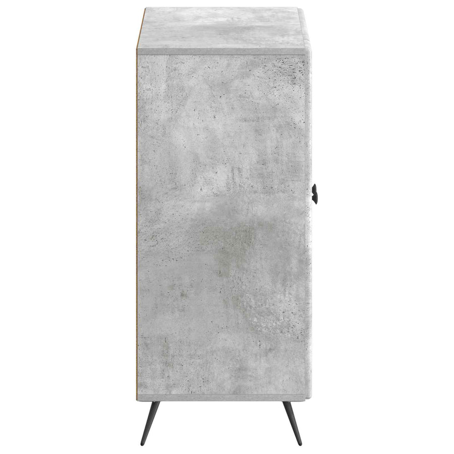 Schoenenkast BREDA 59,5 x 39,5 x 90 cm Bewerkt hout Betongrijs