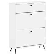 Schoenenkast Breda 78x24x103 cm bewerkt hout wit