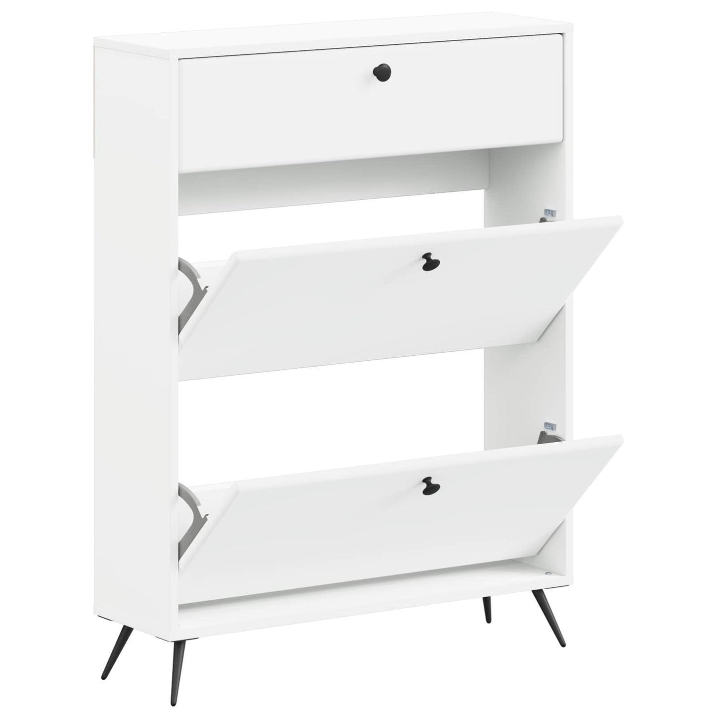 Schoenenkast BREDA 78 x 24 x 103 cm Bewerkt hout Wit