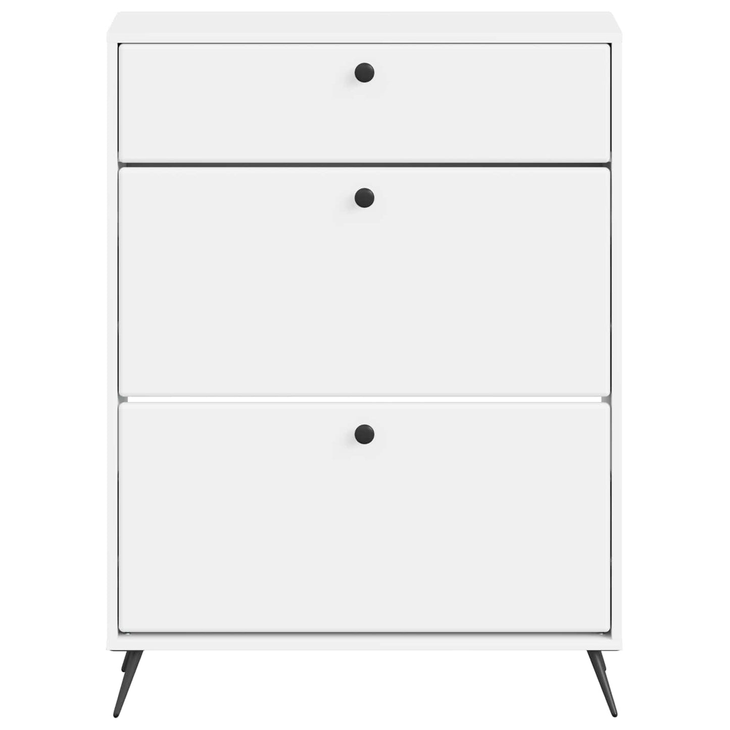 Schoenenkast BREDA 78 x 24 x 103 cm Bewerkt hout Wit