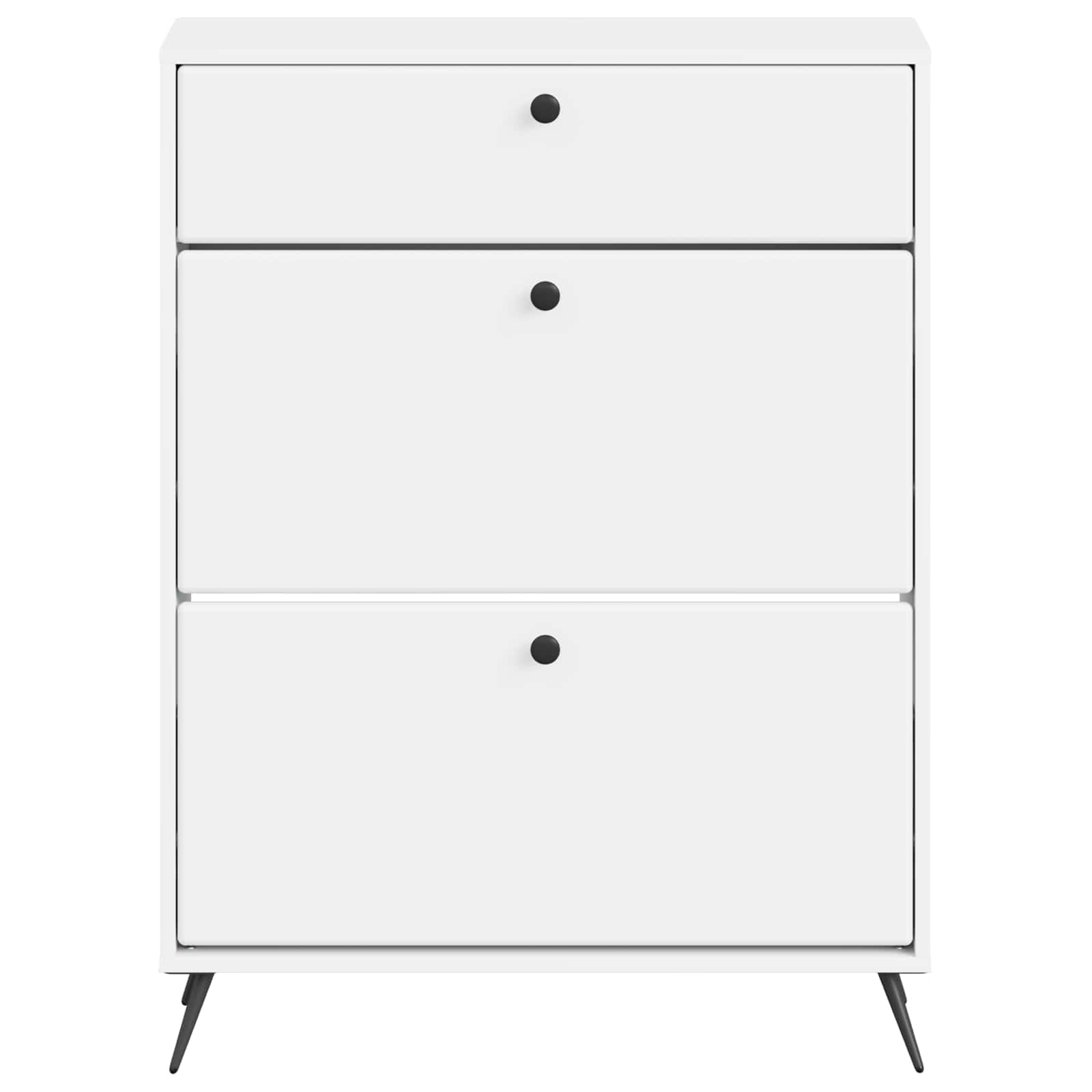 Schoenenkast BREDA 78 x 24 x 103 cm Bewerkt hout Wit