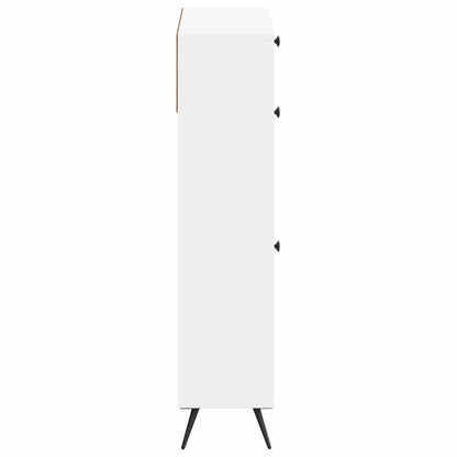 Schoenenkast BREDA 78 x 24 x 103 cm Bewerkt hout Wit