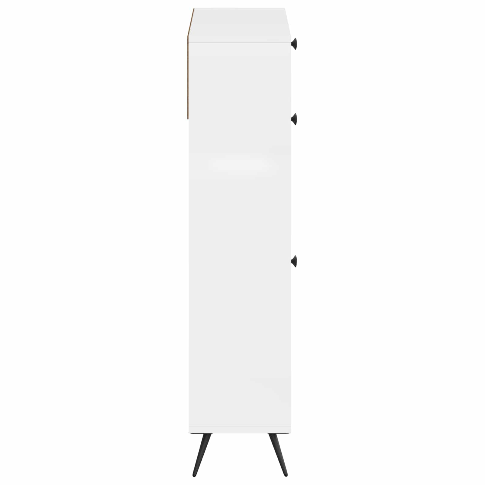 Schoenenkast BREDA 78 x 24 x 103 cm Bewerkt hout Hoogglans Wit