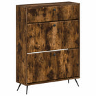 Schoenenkast BREDA 78x24x103 cm Bewerkt hout gerookt eiken