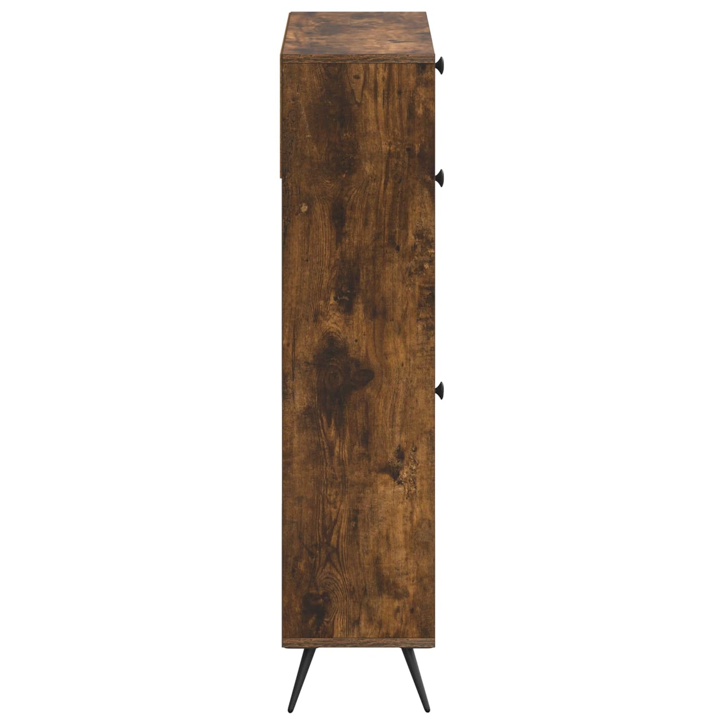 Schoenenkast BREDA 78 x 24 x 103 cm Bewerkt hout Gerookt eiken