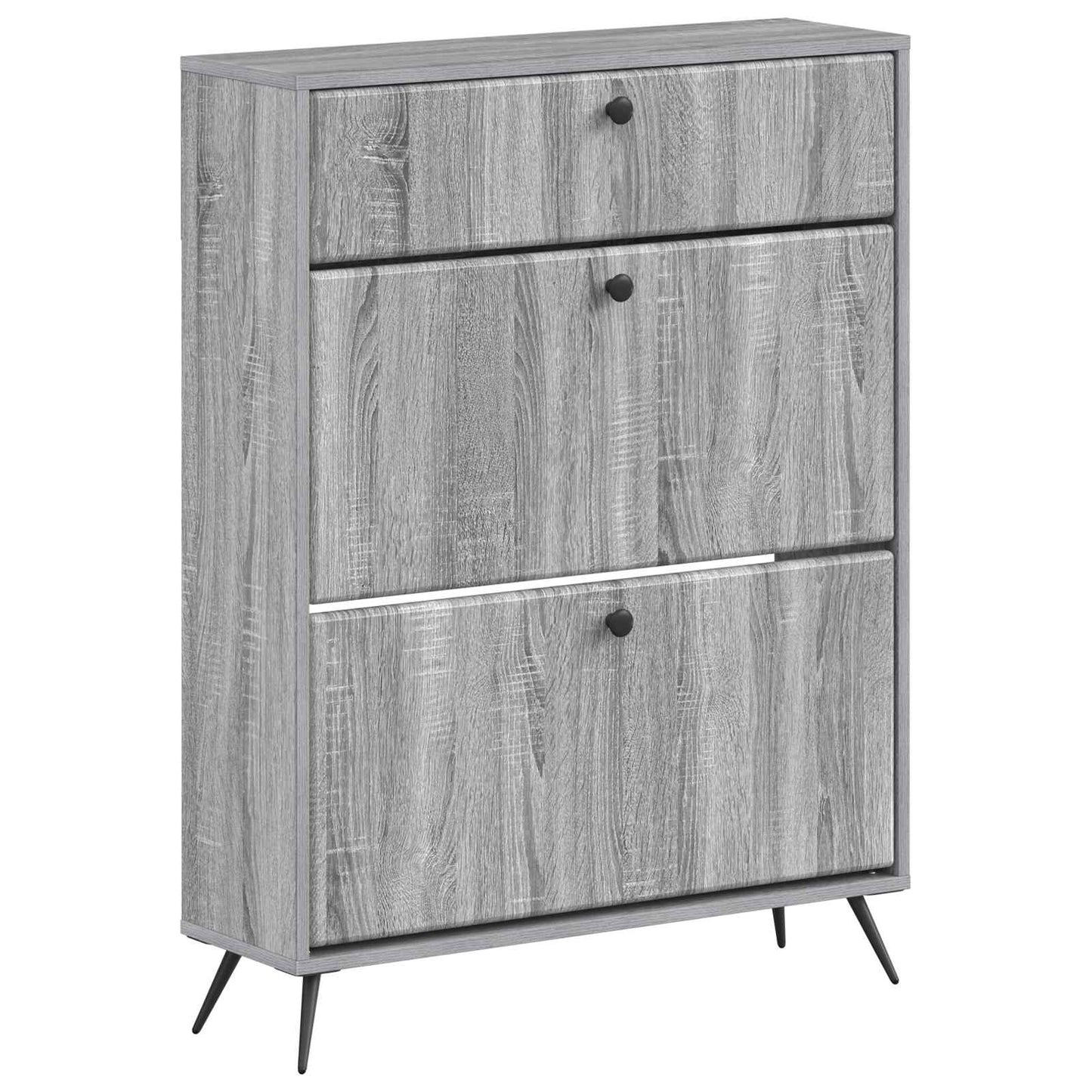 Schoenenkast BREDA 78 x 24 x 103 cm Bewerkt hout Grijs Sonoma