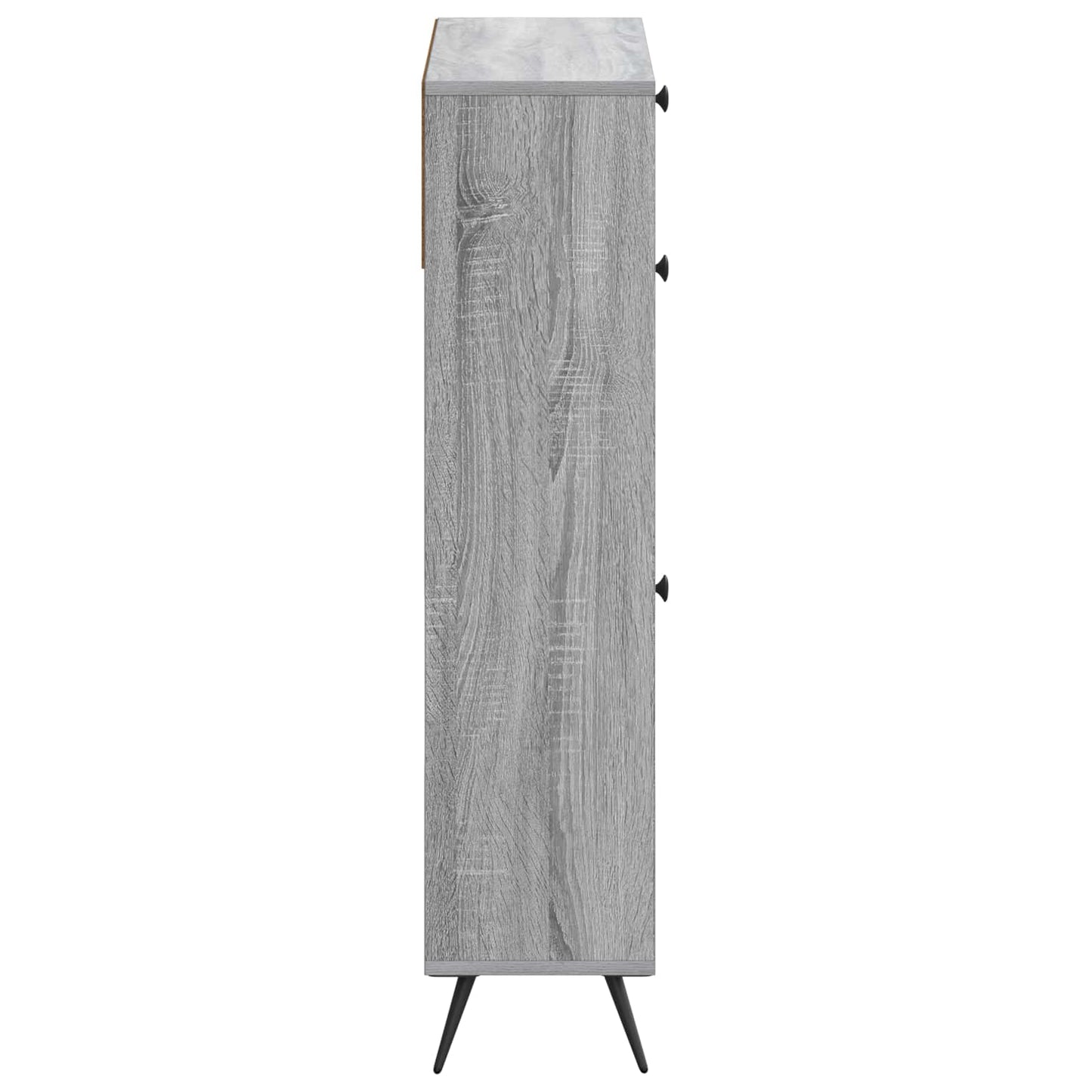Schoenenkast BREDA 78 x 24 x 103 cm Bewerkt hout Grijs Sonoma