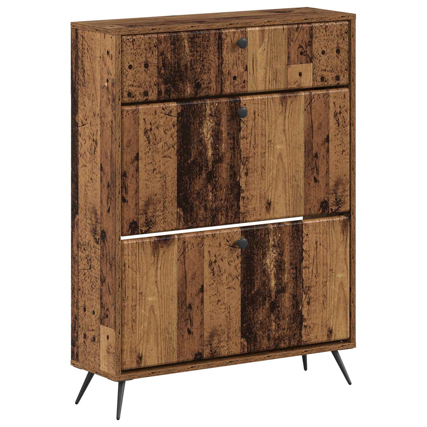 Schoenenkast BREDA 78 x 24 x 103 cm Bewerkt hout Oud hout