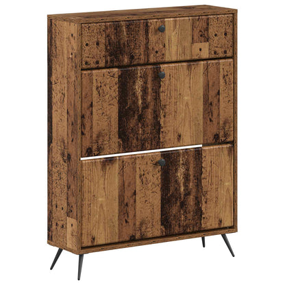 Schoenenkast BREDA 78 x 24 x 103 cm Bewerkt hout Oud hout