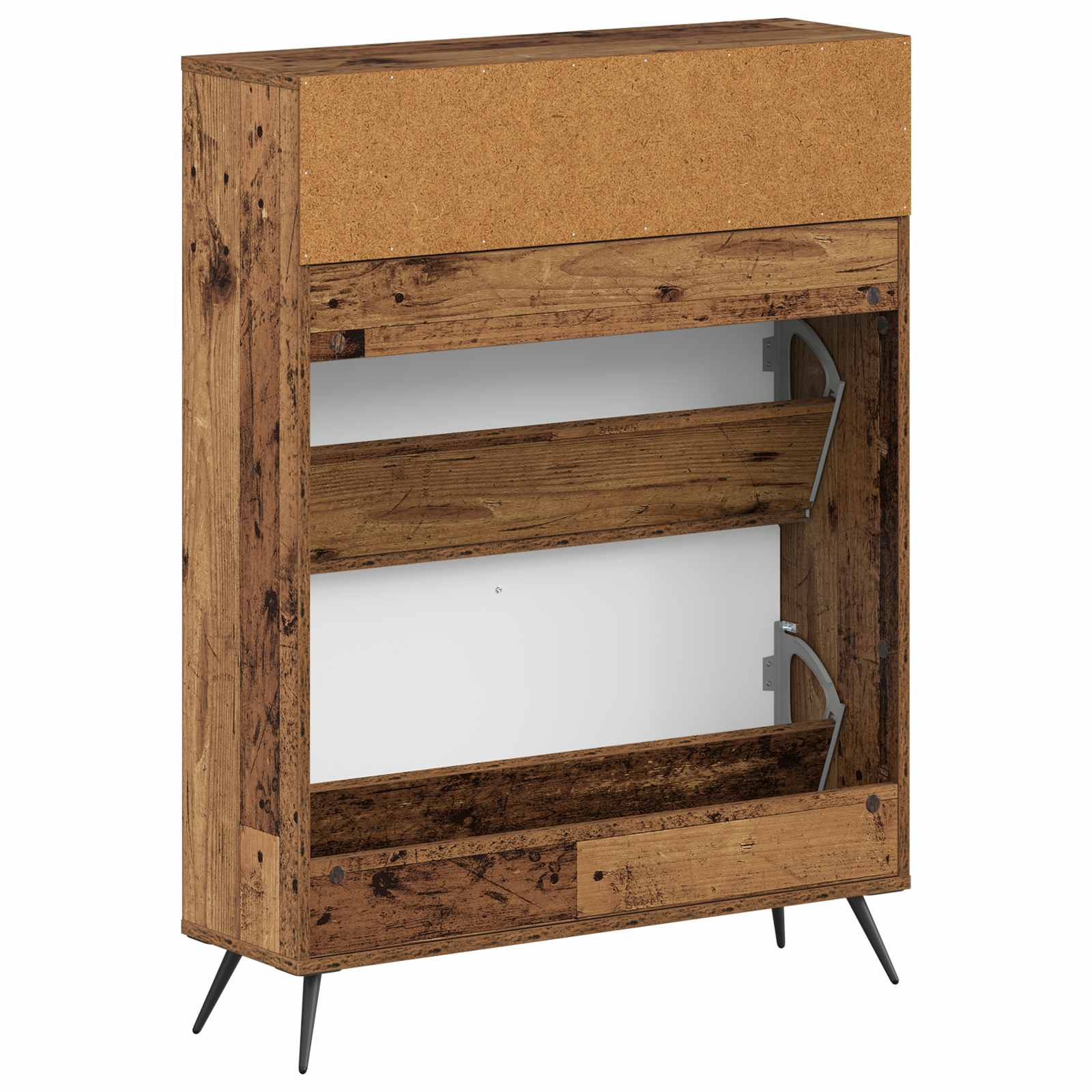 Schoenenkast BREDA 78 x 24 x 103 cm Bewerkt hout Oud hout