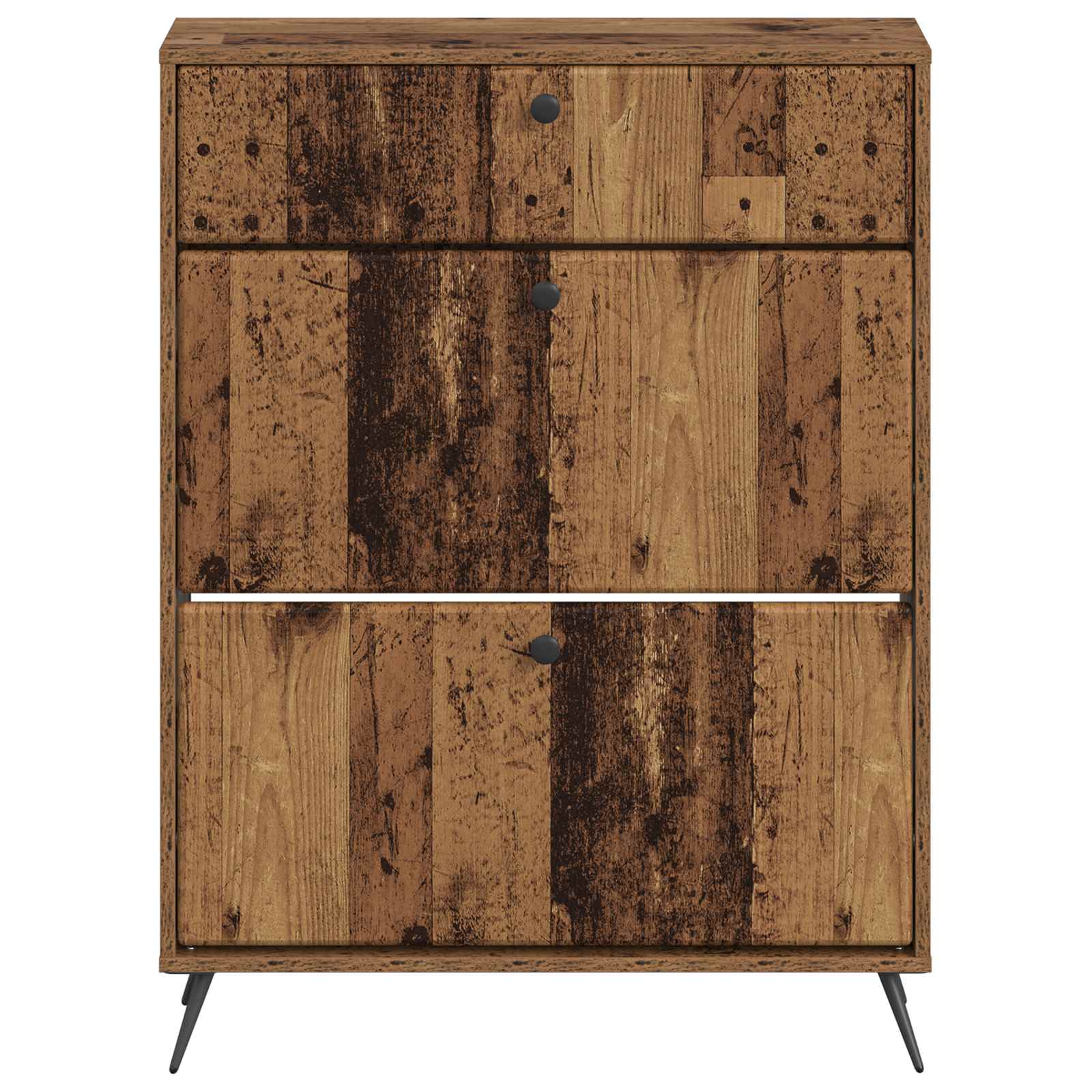Schoenenkast BREDA 78 x 24 x 103 cm Bewerkt hout Oud hout