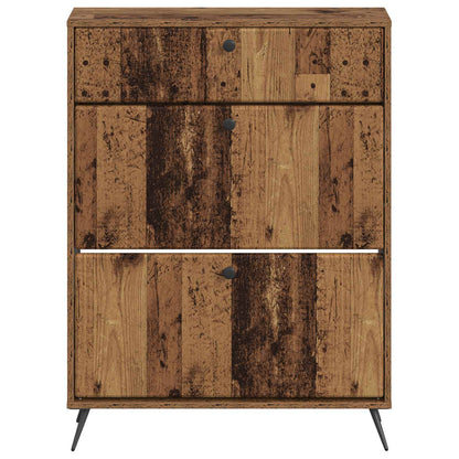 Schoenenkast BREDA 78 x 24 x 103 cm Bewerkt hout Oud hout