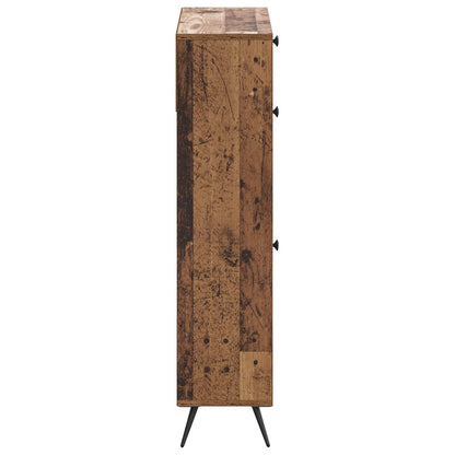 Schoenenkast BREDA 78 x 24 x 103 cm Bewerkt hout Oud hout