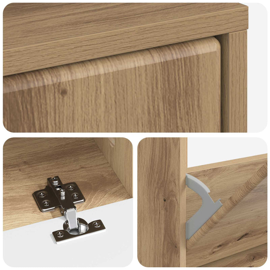 Schoenenkast BREDA 78 x 24 x 103 cm Bewerkt hout