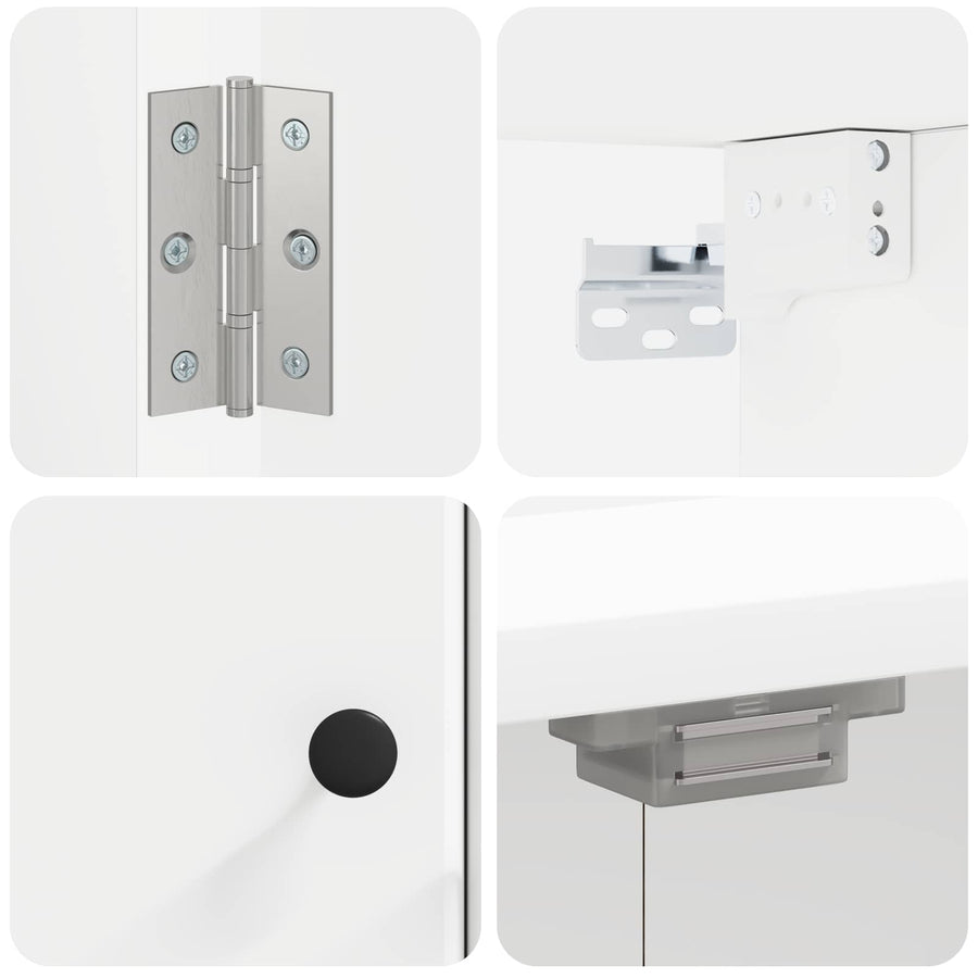 Dartbord Kabinet BREDA Wit 52,5 x 10,5 x 53,5 cm Bewerkt hout