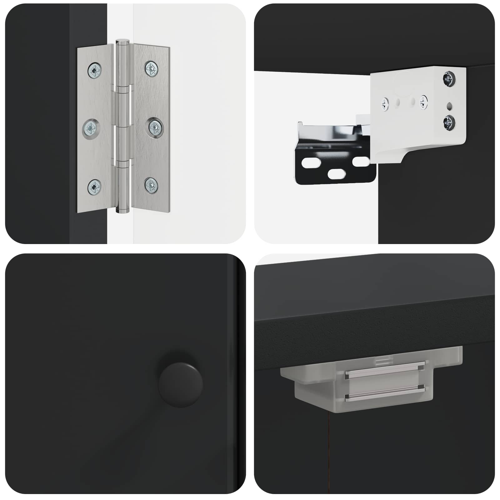 Dartbord Kabinet BREDA Zwart 52,5 x 10,5 x 53,5 cm Bewerkt hout