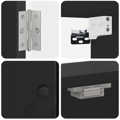 Dartbord Kabinet BREDA Zwart 52,5 x 10,5 x 53,5 cm Bewerkt hout