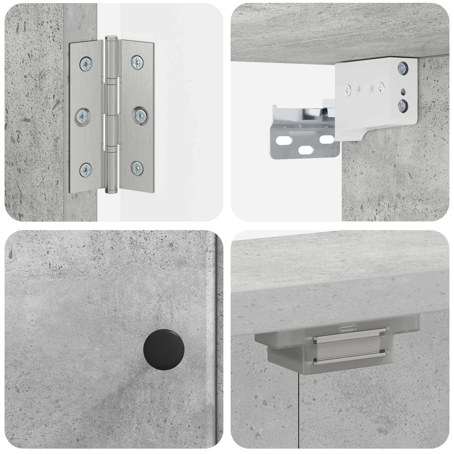 Dartbord Kabinet BREDA Betongrijs 52,5 x 10,5 x 53,5 cm