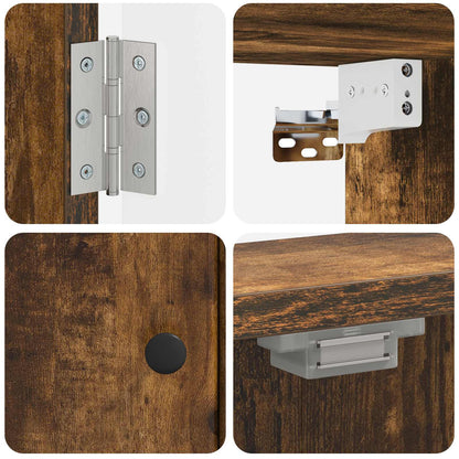 Dartbord Kabinet BREDA Gerookt eiken 52,5 x 10,5 x 53,5 cm