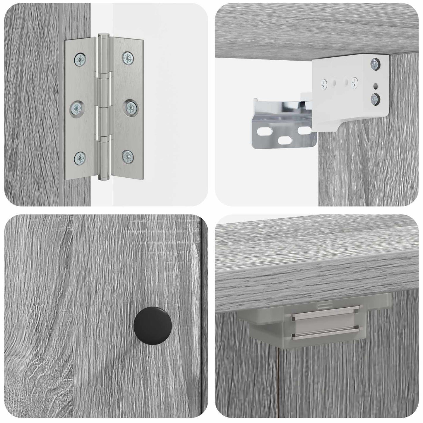 Dartbord Kabinet BREDA Grijs Sonoma 52,5 x 10,5 x 53,5 cm