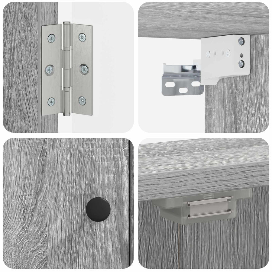 Dartbord Kabinet BREDA Grijs Sonoma 52,5 x 10,5 x 53,5 cm