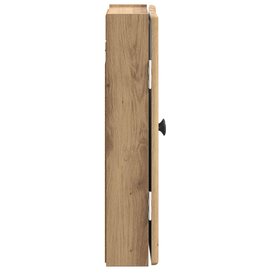 Dartbord Kabinet BREDA Artisanaal eiken 52,5 x 10,5 x 53,5 cm