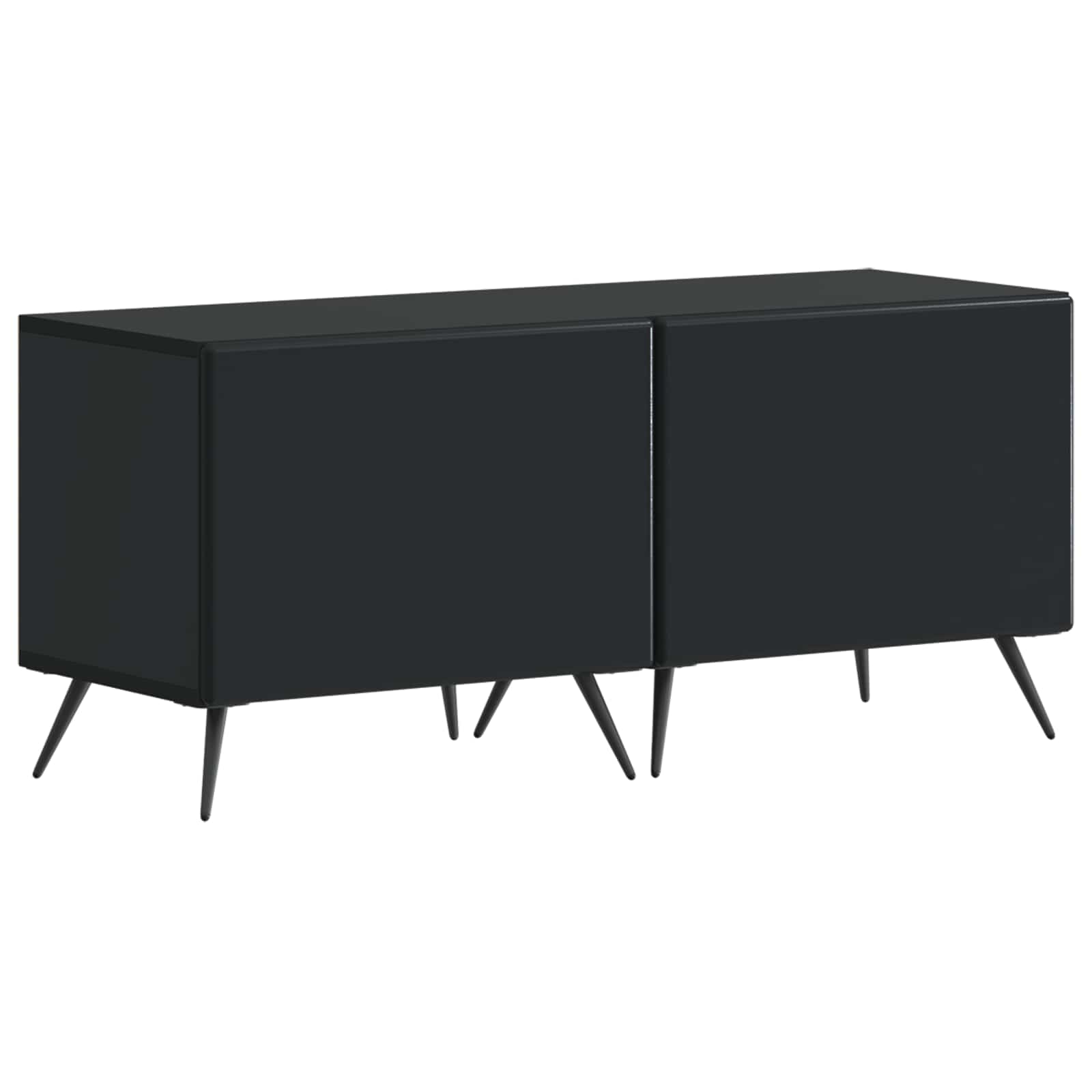 Tv-meubel Zwart Bewerkt hout