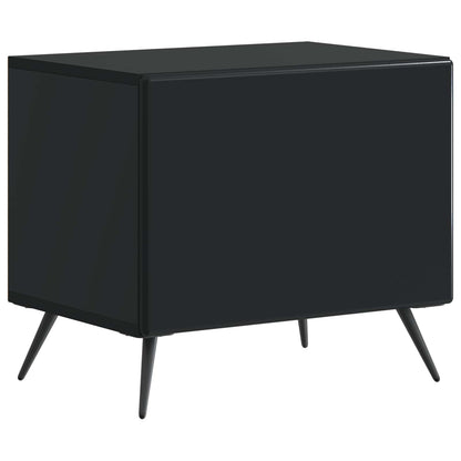 Tv-meubel Zwart Bewerkt hout