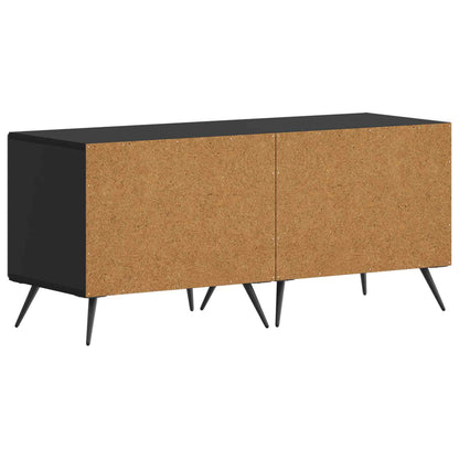 Tv-meubel Zwart Bewerkt hout