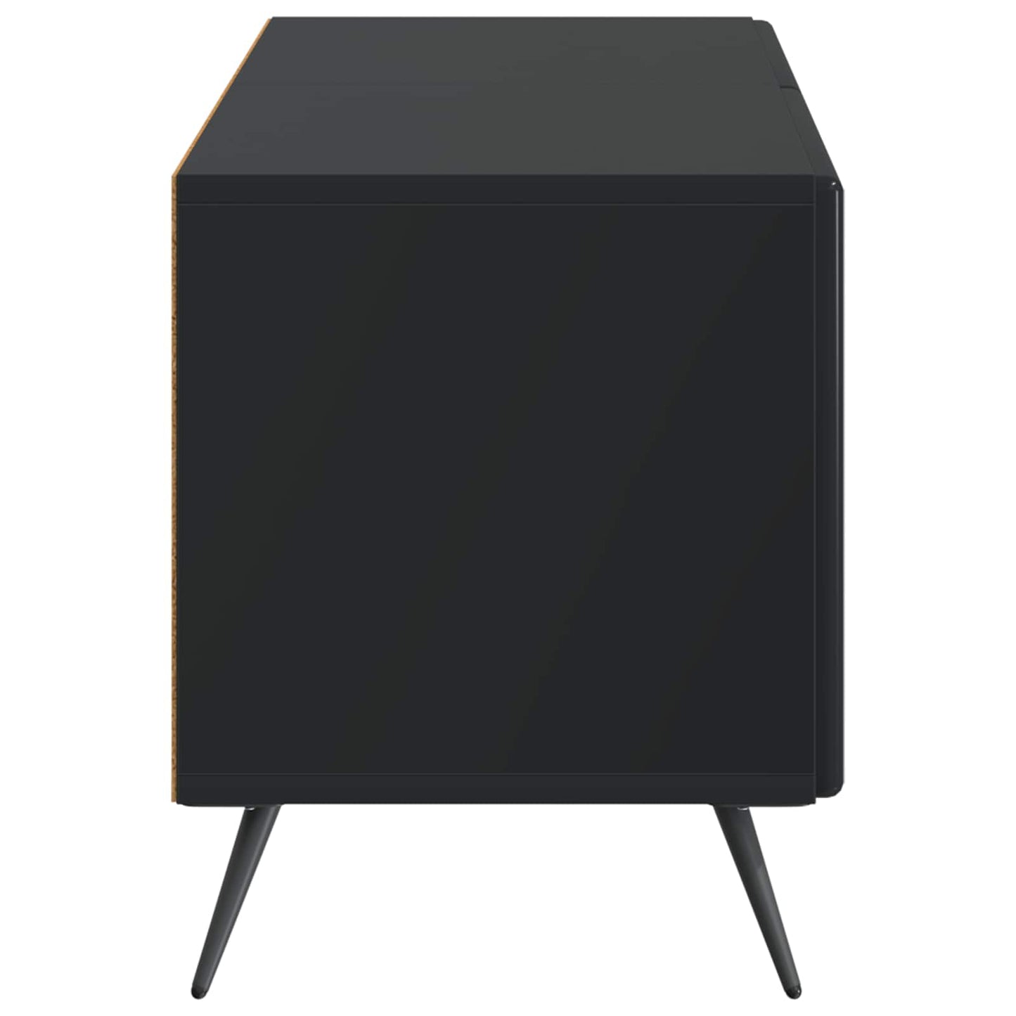Tv-meubel Zwart Bewerkt hout