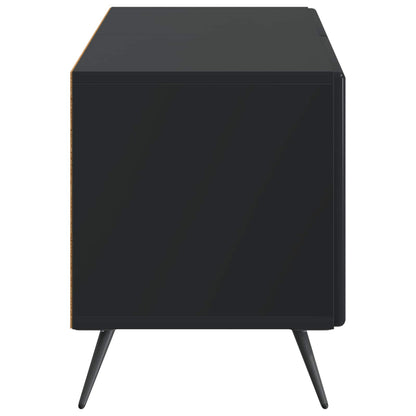 Tv-meubel Zwart Bewerkt hout