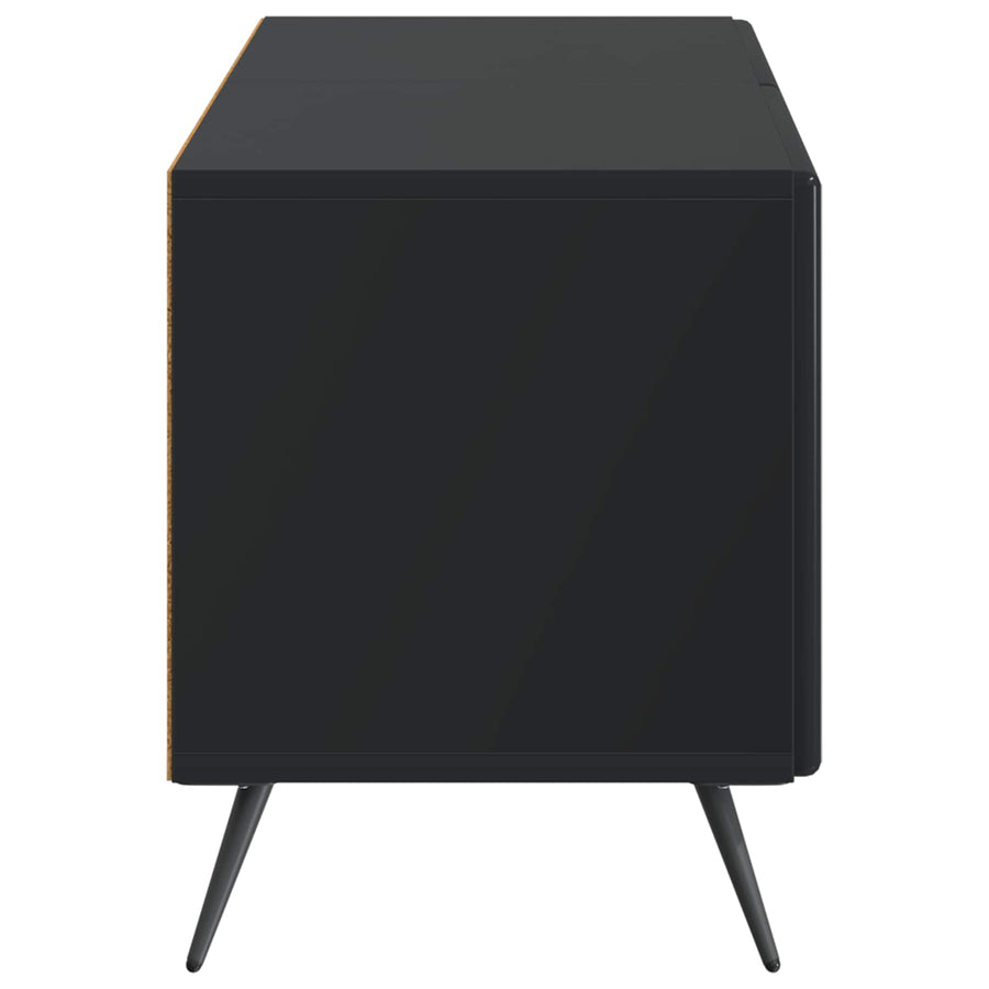 Tv-meubel Zwart Bewerkt hout