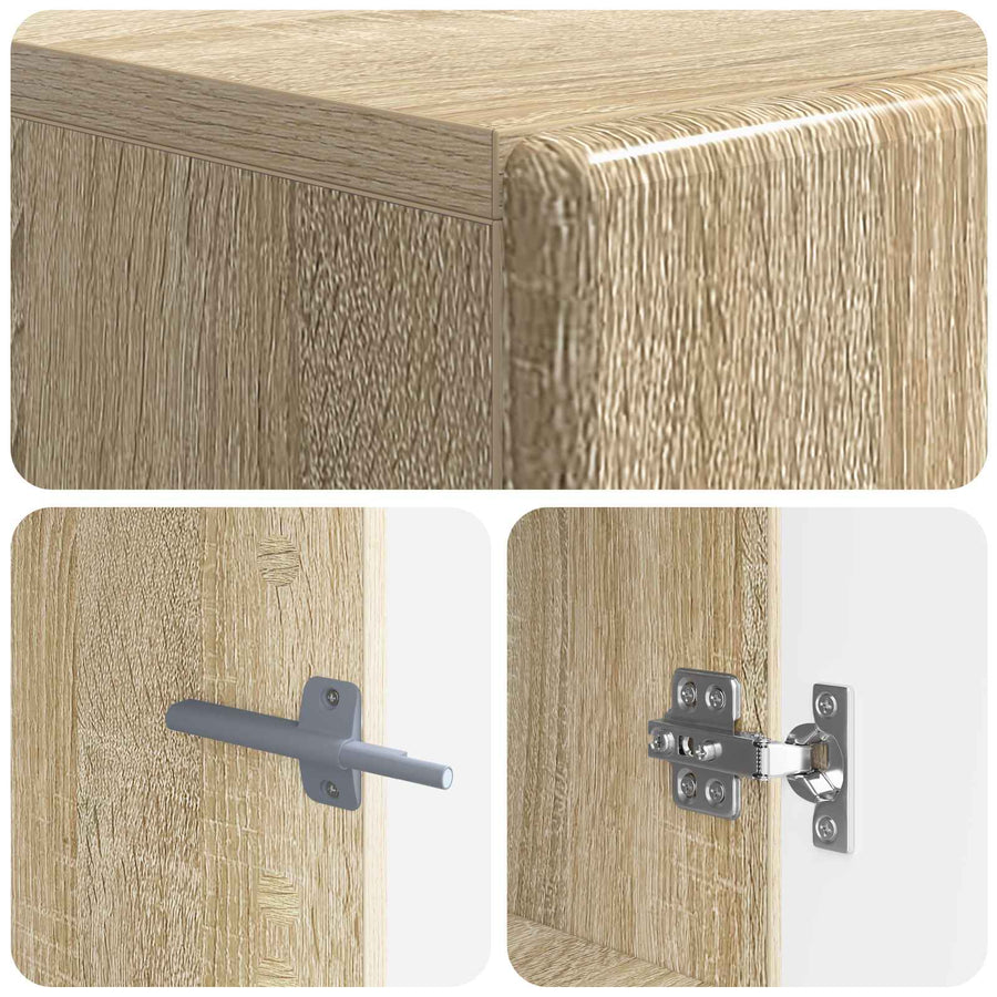 Tv-meubel Sonoma Eiken Bewerkt hout
