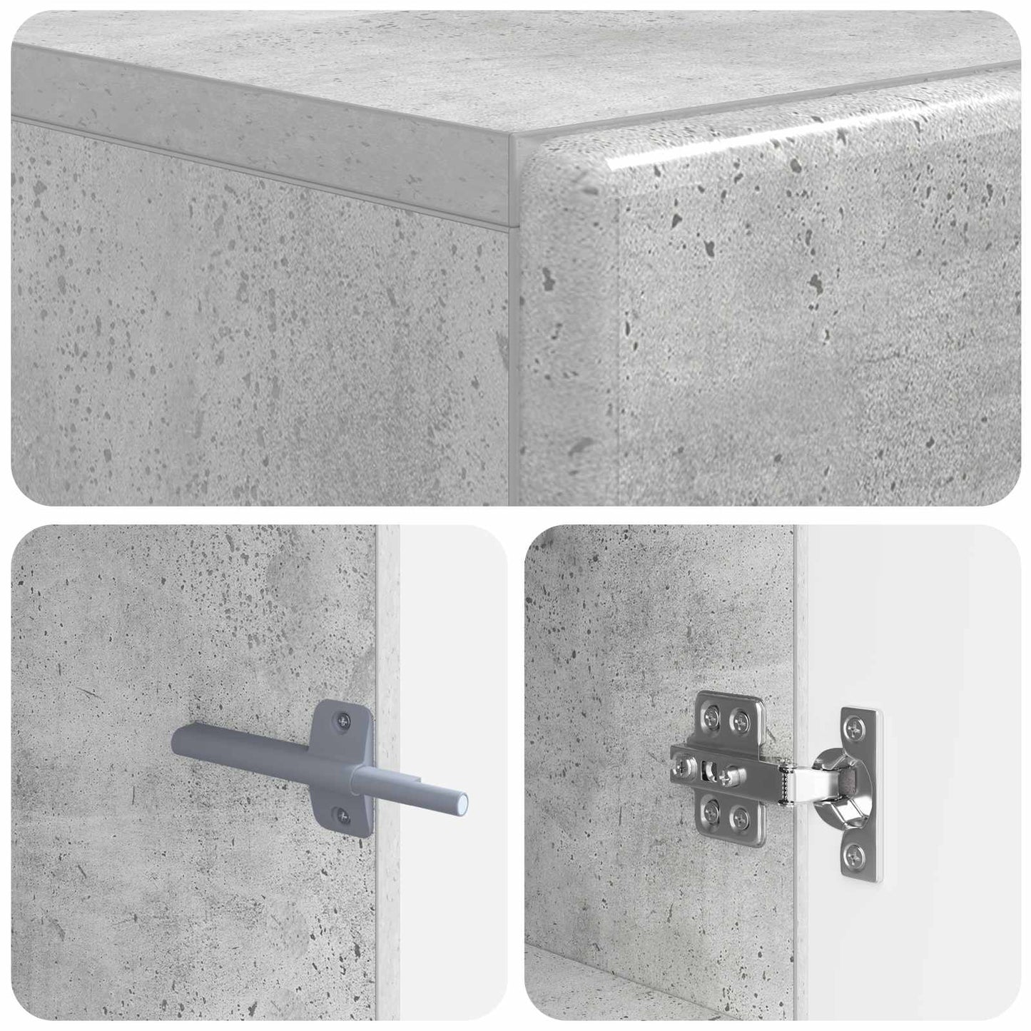 Tv-meubel Betongrijs Bewerkt hout