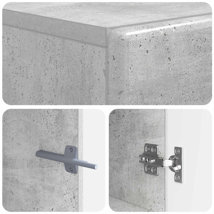 Tv-meubel Betongrijs Bewerkt hout