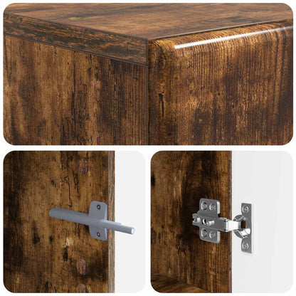 Tv-meubel Gerookt eiken Bewerkt hout