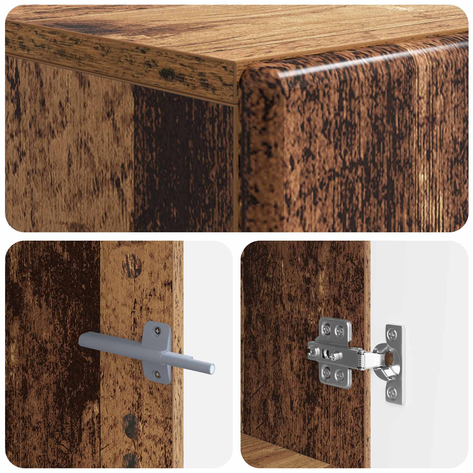 Tv-meubel Oud hout Bewerkt hout