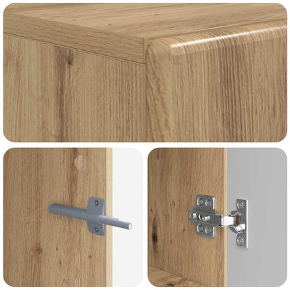 Tv-meubel Artisanaal eiken Bewerkt hout
