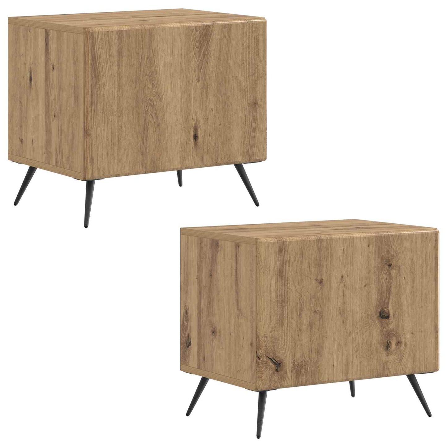 Tv-meubel Artisanaal eiken Bewerkt hout