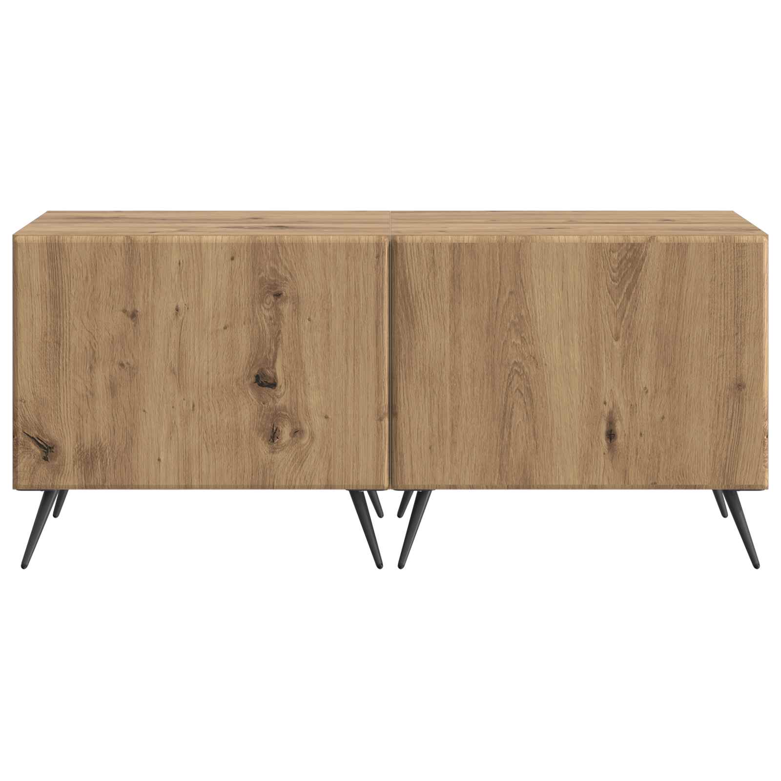 Tv-meubel Artisanaal eiken Bewerkt hout