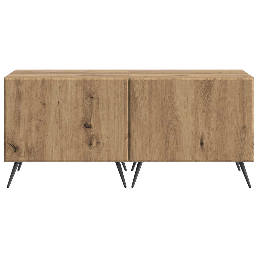 Tv-meubel Artisanaal eiken Bewerkt hout