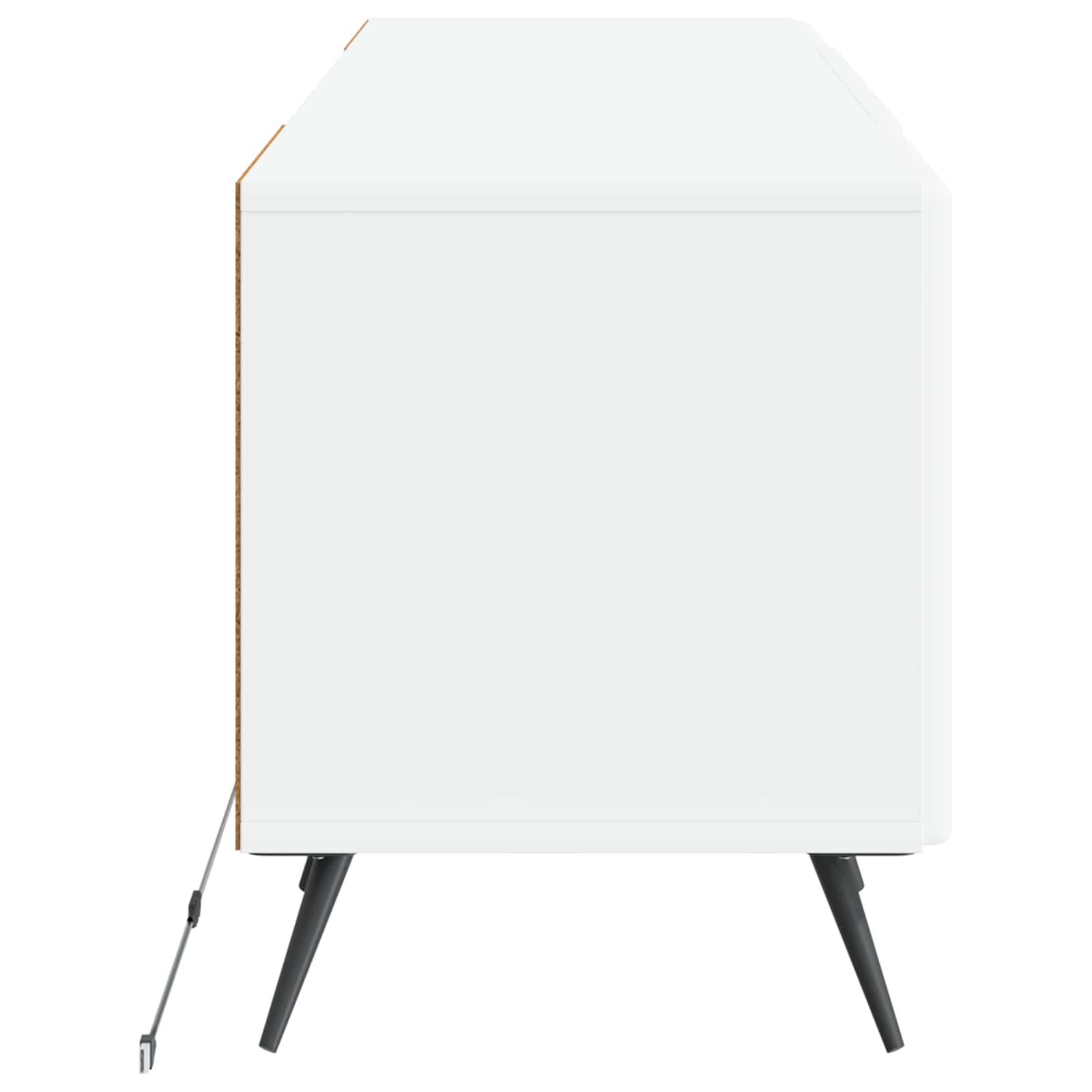 LED tv-meubel Wit Bewerkt hout