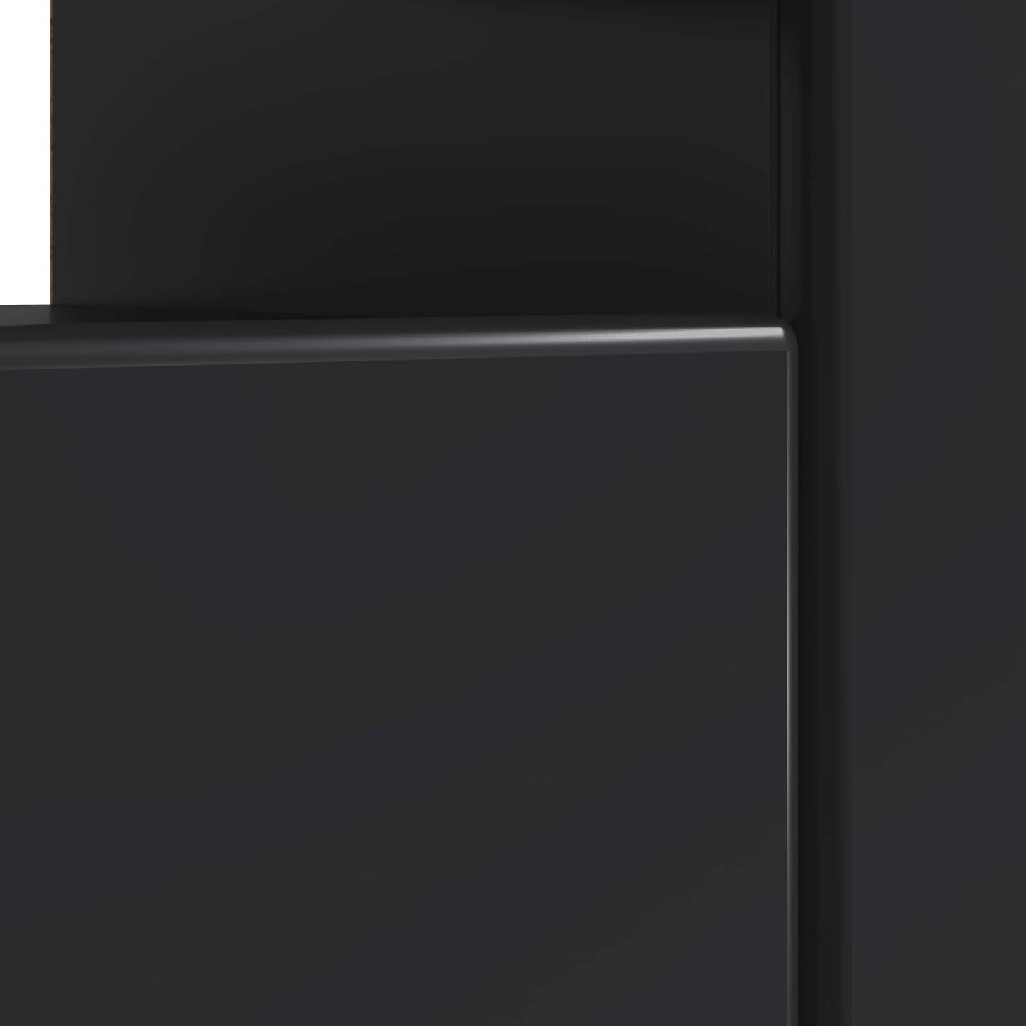 LED tv-meubel Zwart Bewerkt hout