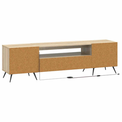 LED tv-meubel Sonoma Eiken Bewerkt hout