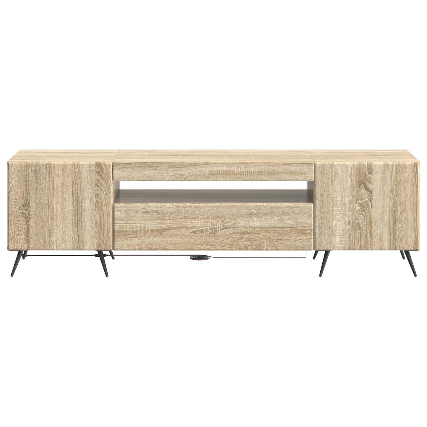 LED tv-meubel Sonoma Eiken Bewerkt hout