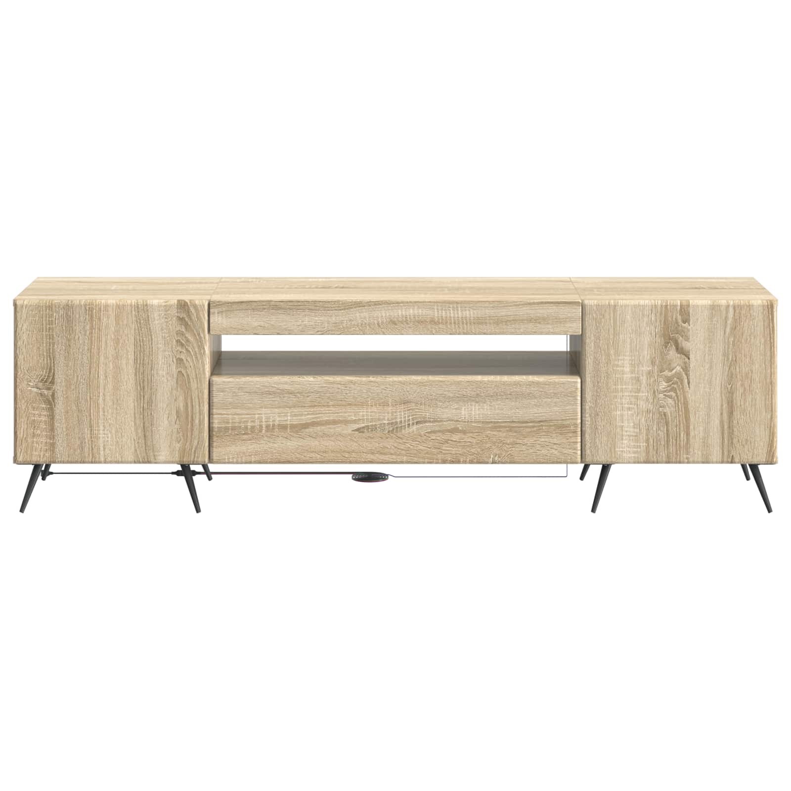 LED tv-meubel Sonoma Eiken Bewerkt hout