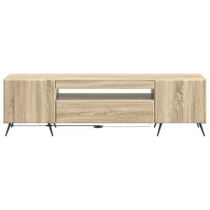 LED tv-meubel Sonoma Eiken Bewerkt hout