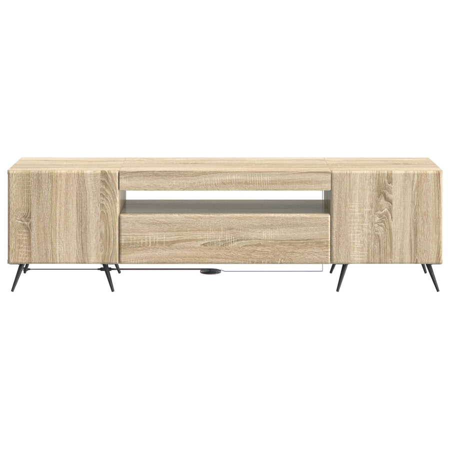 LED tv-meubel Sonoma Eiken Bewerkt hout